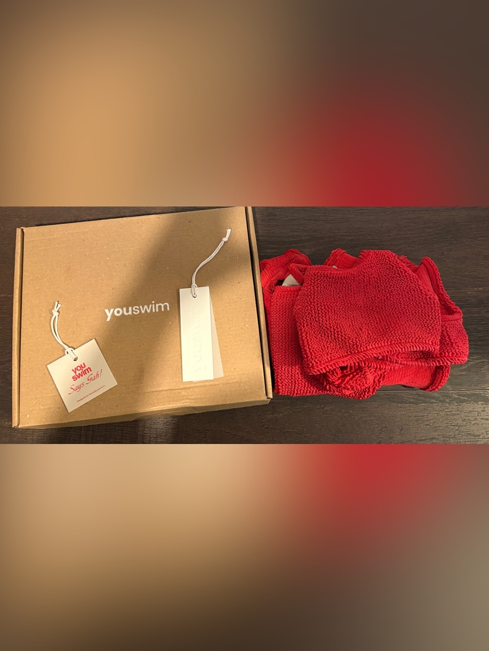 YouSwim x Lisa Says Gah! Aplomb Two-Piece Swimsuit Pimento Red Stretch I - Picture 9 of 12